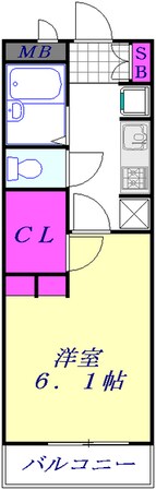 レオパレスHIROMENの物件間取画像